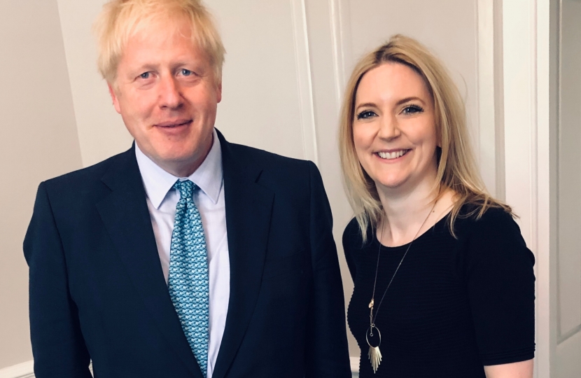 Julia Lopez MP with Prime Minister Boris Johnson