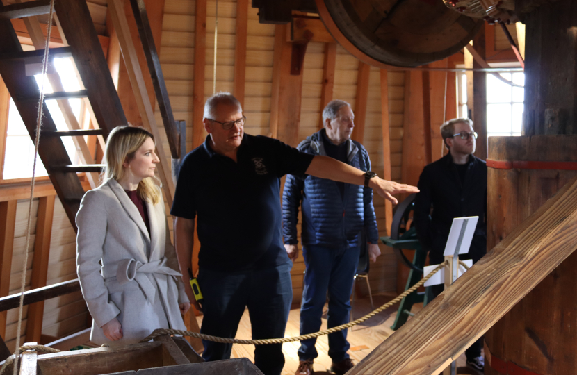 Julia on a visit to Upminster Windmill.