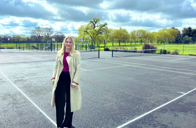 Julia at Harold Wood tennis courts.