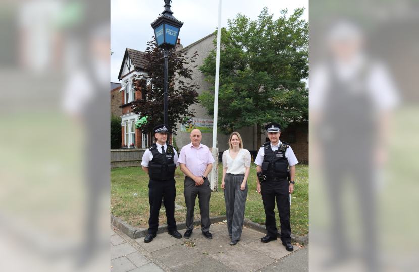 Julia and Keith Prince AM at Hornchurch police station.