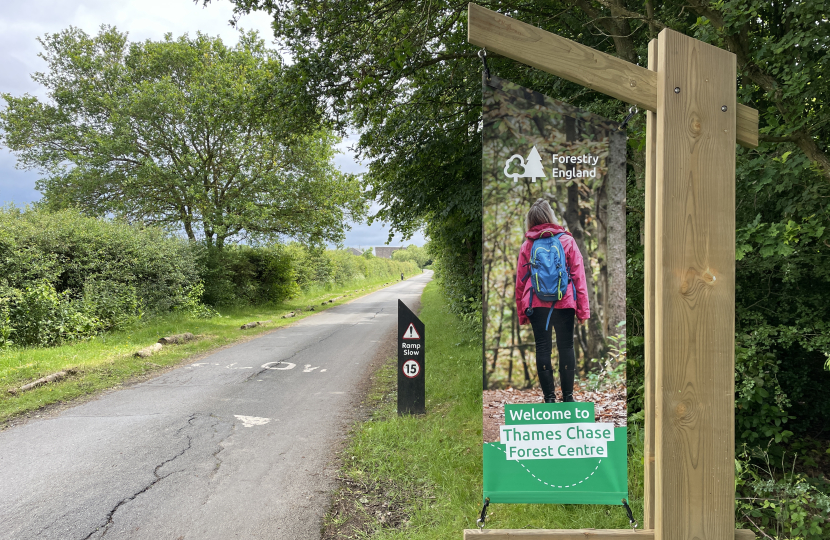 Sign for Thames Chase Community Forest 