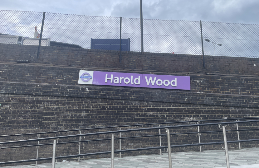 Sign of Harold Wood station