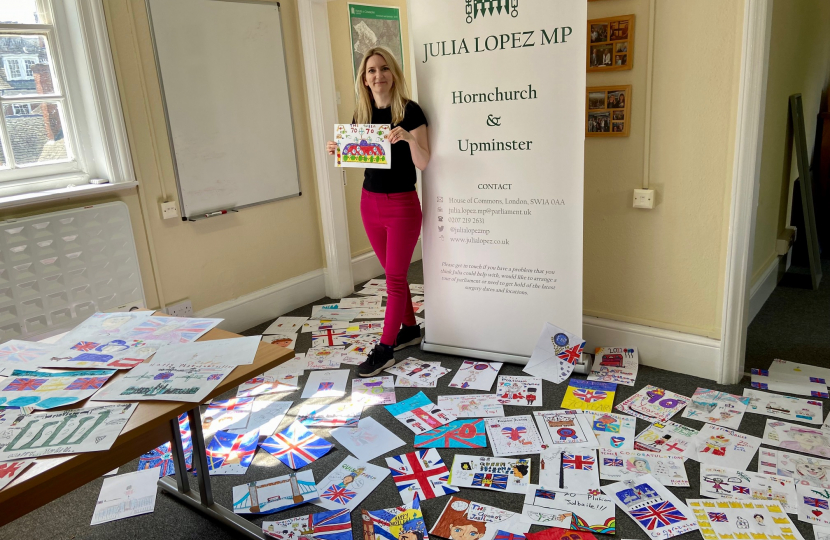 Julia Lopez MP with competition entries