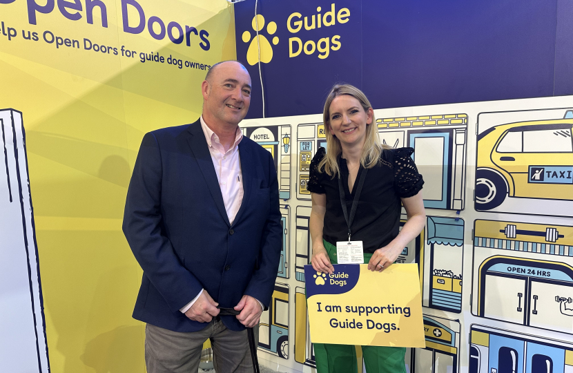 Julia at the Guide Dogs UK stand