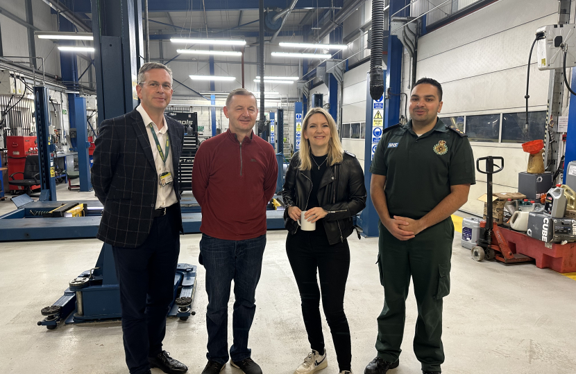 Julia with execs at the London Ambulance Service