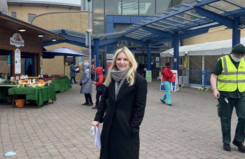 Julia Lopez MP at Queen's Hospital