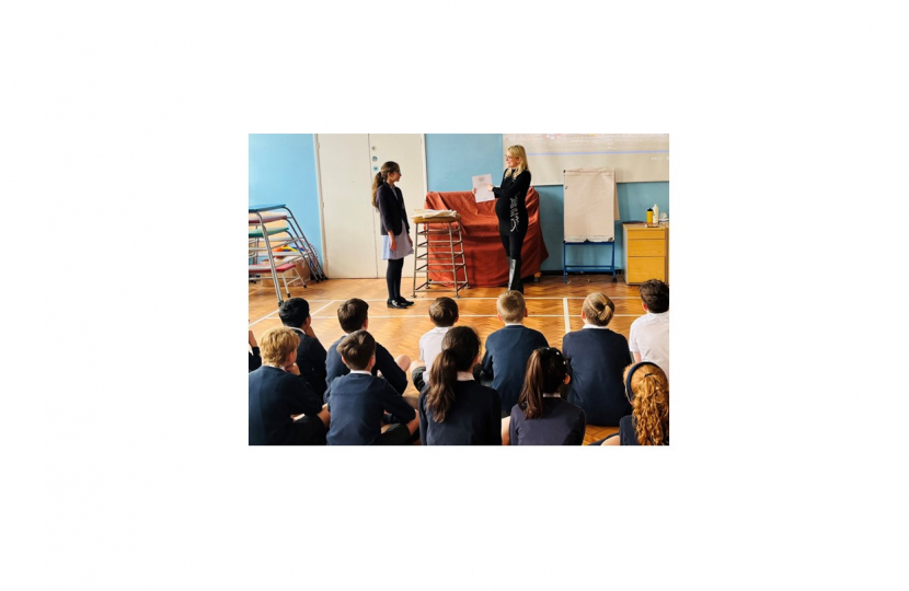 Julia Lopez MP at Upminster Junior School