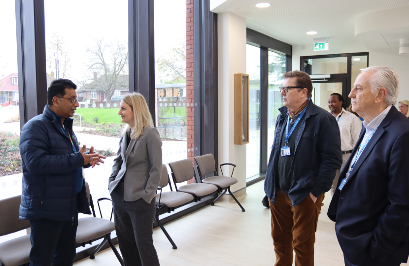 Julia and others in one of the rooms at the new St. George's NHS hub.