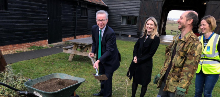 Julia with then Secretary of State for the Environment Michael Gove