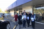 Julia Lopez MP petitioning at Upminster Station.