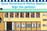 Hornchurch police station campaign graphic for illustrative purposes only.