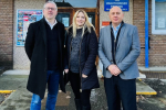 Julia Lopez MP outside Hornchurch Police Station with Dominic Swan, HUCA Chair, and Keith Prince AM, London Assembly Member for Havering