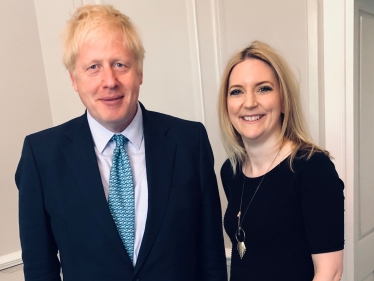 Julia Lopez MP with Prime Minister Boris Johnson