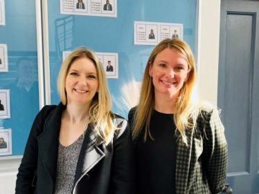 Julia Lopez MP with Mrs Kirkpatrick, Headteacher at Gaynes School