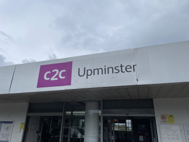 Upminster Station C2C sign