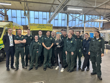 Julia with the wider London Ambulance Service Team